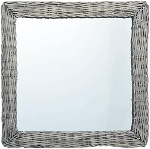 236 x 236 Wicker Mirror with Rattan Frame
