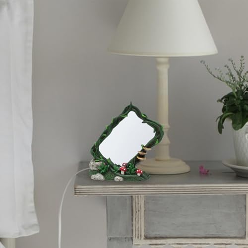 Vine Resin Mirror with Tree Bark Design