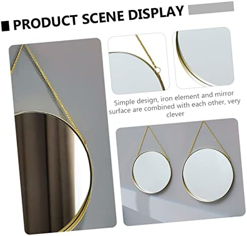 Hanging Vanity Mirror with Gold Frame