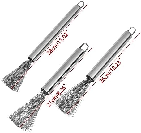 Guaber Stainless Steel Wire Brush for Cast Iron Pans