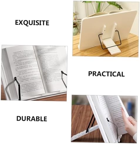 Operitacx Adjustable Wooden Book Stand for Desk Use and Reading Display
