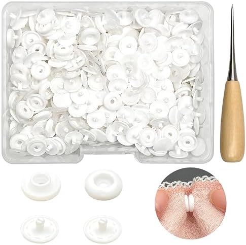 GTAAOY T5 Plastic Snaps 120 Set No Sew Fasteners