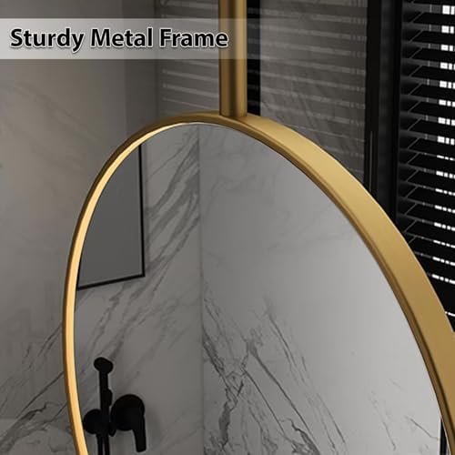 Floating Ceiling Mirror with Metal Frame 40x40cm Clear and Shatter-Resistant