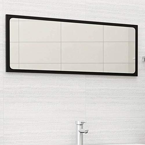 Black Rectangular Wall Mirror for Bathroom Vanity 1