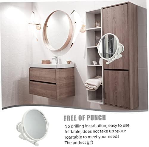 ORFOFE Folding Rotating Vanity Mirror with LED Lights