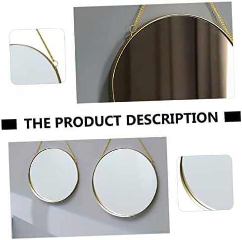 PartyKindom Round Hanging Vanity Mirror for Entryway Bedroom