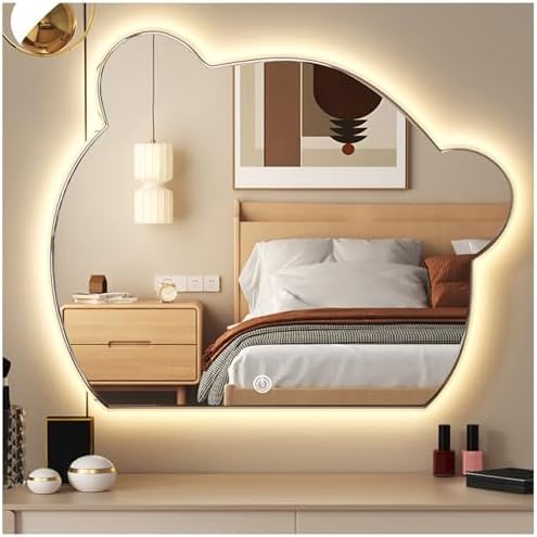 HUQIJU Bathroom Mirror with Lights 40x60cm