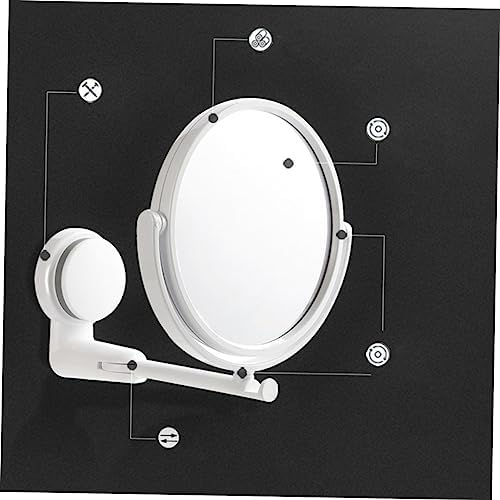 MERRYHAPY 180 Degree Adjustable Round Wall Mirror for Makeup