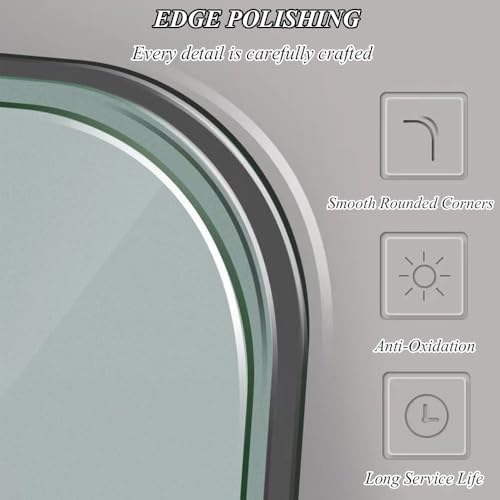 HUQIJU Bathroom Mirror with Lights 40x60cm