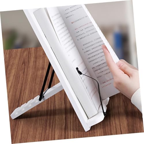 STOBOK Adjustable Wooden Book Stand for Recipes and Reading