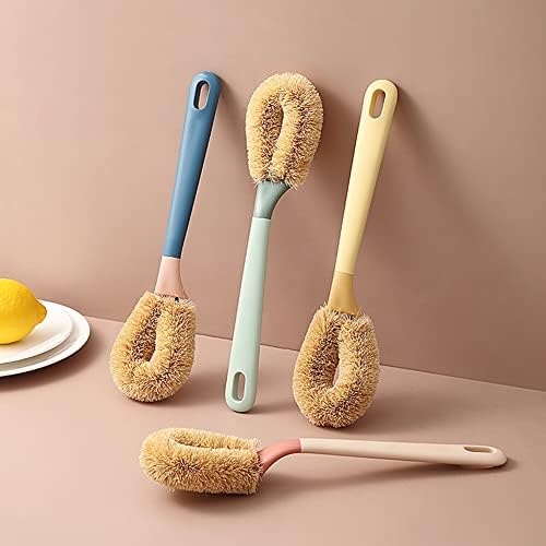 4PCS Dish Scrub Brush with Long Handle for Kitchen Cleaning