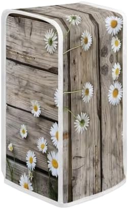 Fuojuvelie Small Kitchen Appliance Cover Wood Daisy Dust Protector