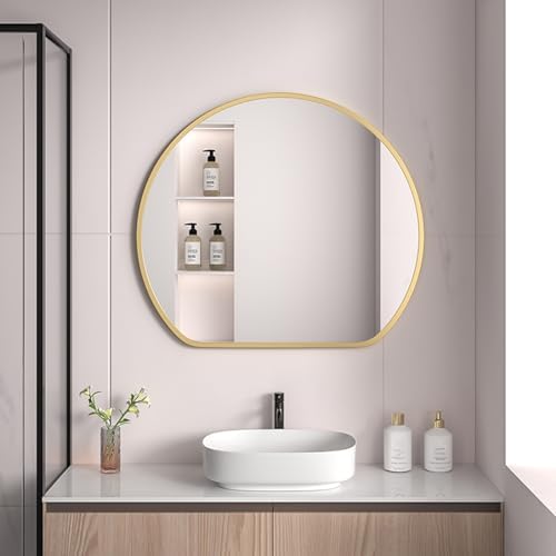 FLIPP Simple Semicircular Bathroom Mirror 50cm 1