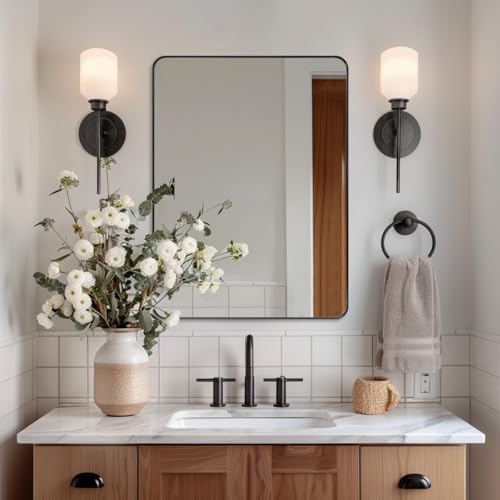 ANDY STAR Black Bathroom Mirror 30x40