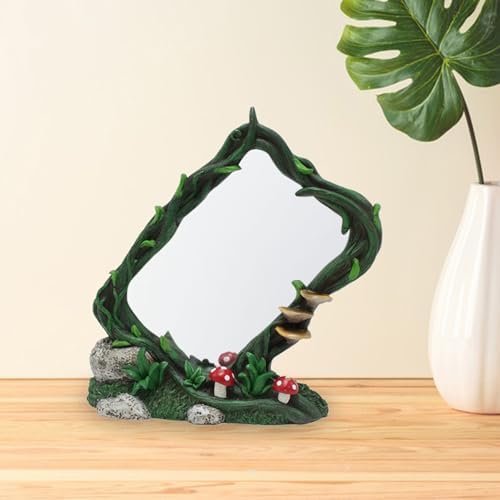 Vine Resin Mirror with Tree Bark Design