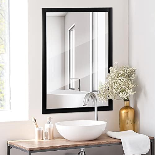 Oteymart 24x36 Modern Black Wall Mirror