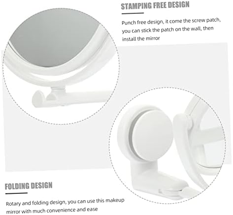 ORFOFE Folding Rotating Vanity Mirror with LED Lights