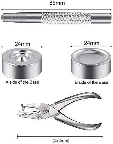 200 Pieces Stainless Steel Snap Fastener Kit for Marine and DIY Use