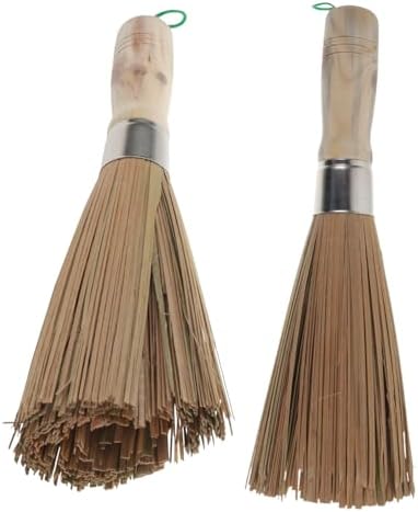 HEALLILY 2PCS Bamboo Cleaning Brush Set for Kitchen