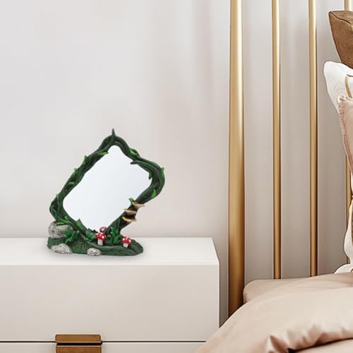 Vine Resin Mirror with Tree Bark Design