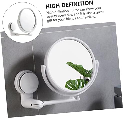 Ipetboom Wall Mounted Makeup Mirror with Light and Storage