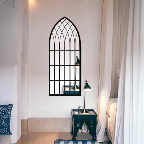 Eastwell Arched Wall Mirror Black 433197