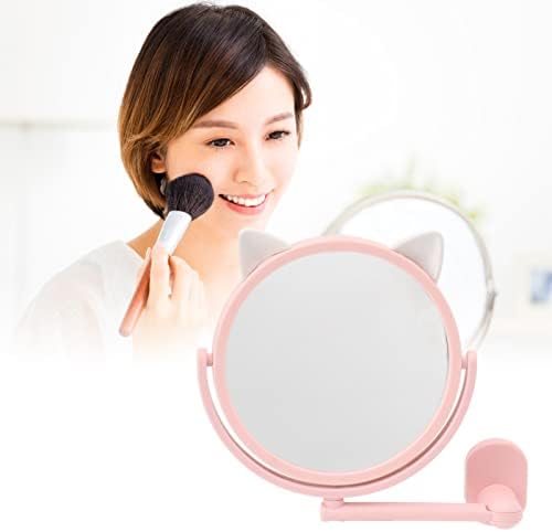 Yuecoom Wall-Mounted Round Mirror with Cat Design