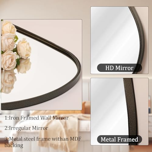 AOAOPQ Irregular Wall Vanity Mirror - 19x20 Bronze Metal Frame 1