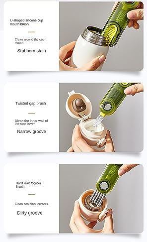 ZehRai 3-in-1 Multifunctional Cleaning Brush for Bottles and Cups