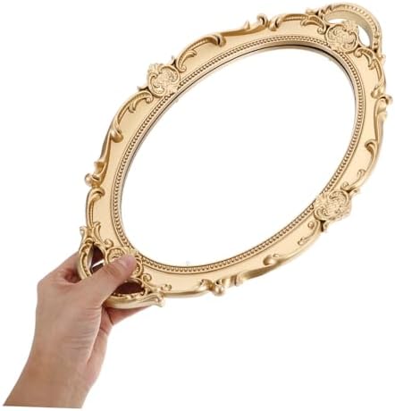 ABOOFAN Baroque Decorative Mirror Tray Luxury Vanity Mirror