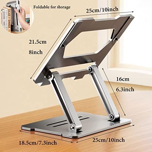 UHRLGHS Foldable Cookbook Stand with Retractable Clips