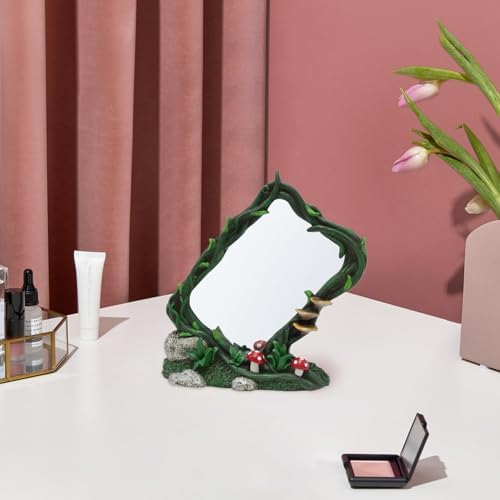 Vine Resin Mirror with Tree Bark Design