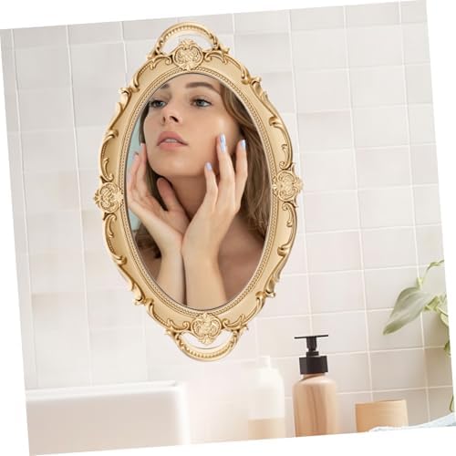 ABOOFAN Baroque Decorative Mirror Tray Luxury Vanity Mirror