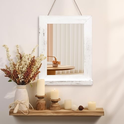 QDSSDECO 16x20 Farmhouse Wall Mirror with Shelf