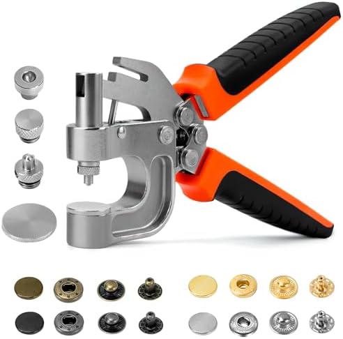 Sopnom Leather Snaps Fasteners Kit with Press Pliers