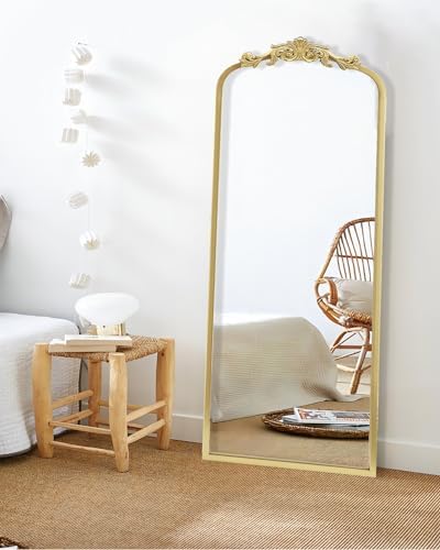 AIXI HOME Traditional Gold Arch Full Wall Mirror 28x50 Inch