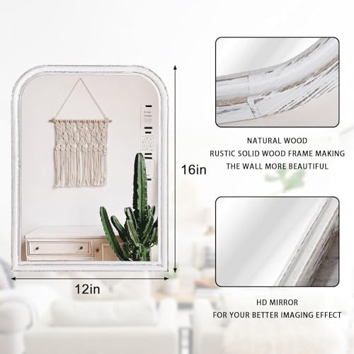 Rustic Farmhouse Wall Mirror 16x12 Inch
