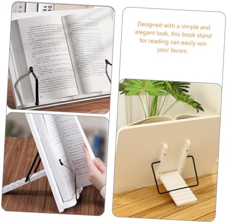 Elegant Wooden Book Display Stand with Adjustable Holders