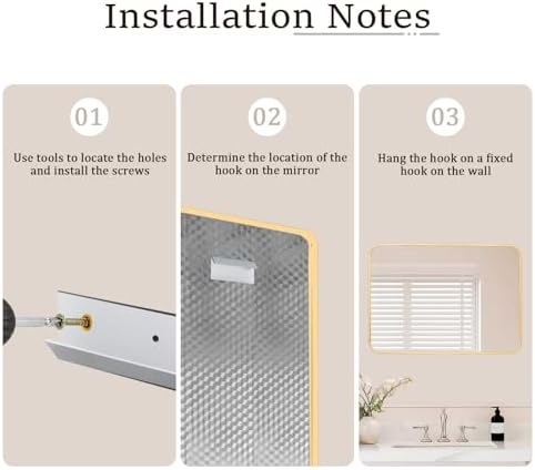 CojNouq Modern Rectangle Wall-Mounted Mirror