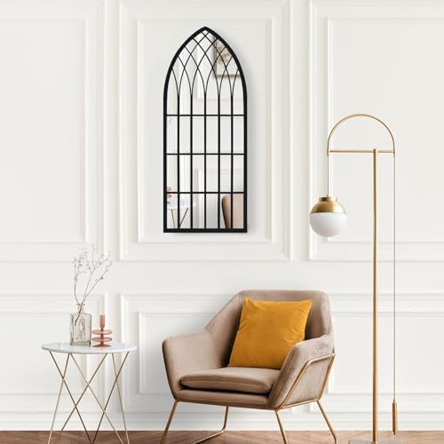 Eastwell Arched Wall Mirror Black 433197