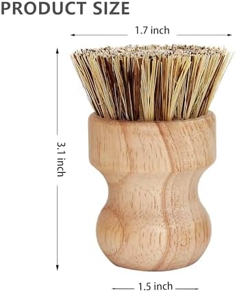 Gotpgoda Palm Pot Brush Set of 3