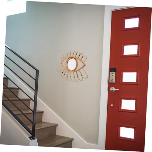 PRETYZOOM Woven Rattan Wall Mirror for Bedroom and Entryway
