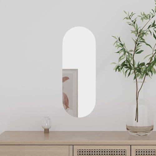 vidaXL Oval Wall Mirror 59x157 in Transparent