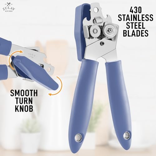 Zulay Kitchen Handheld Can Opener - Blueberry