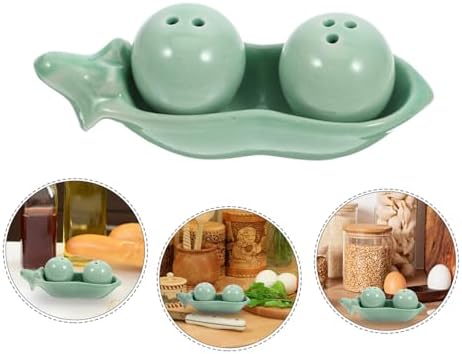 Ceramic Pea Salt and Pepper Shakers Set