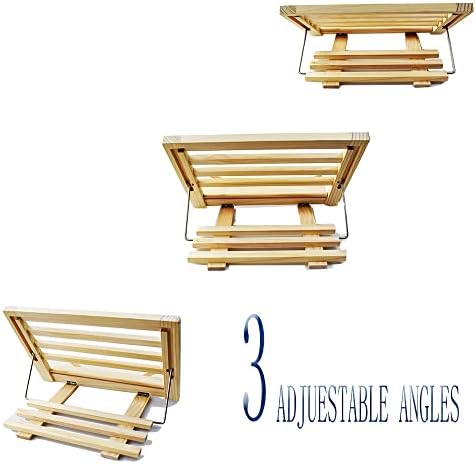 UHRLGHS Adjustable Wooden Cookbook Stand