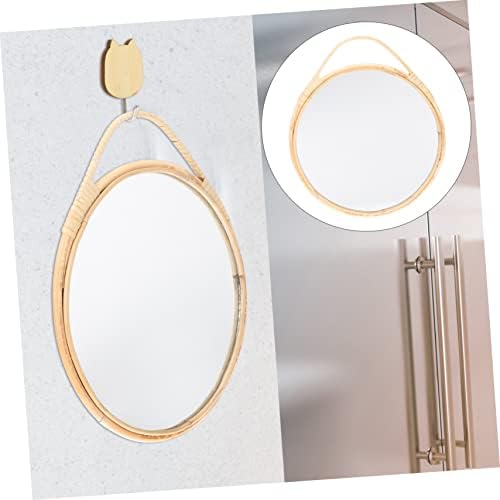 DECHOUS Wall Hanging Rattan Decor Mirror