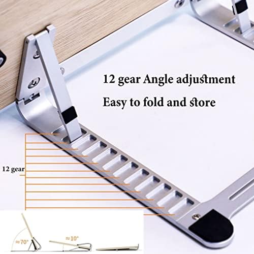 UHRLGHS Foldable Wooden Cookbook Stand with 12 Adjustable Height