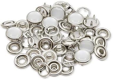 Dritz Pearl Snap Fasteners Size 16 12-Count White