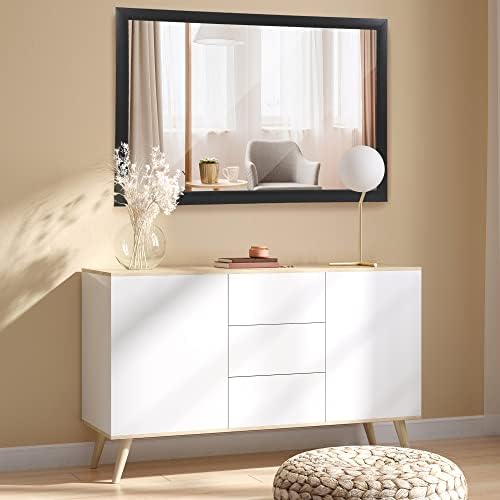 Oteymart 24x36 Modern Black Wall Mirror
